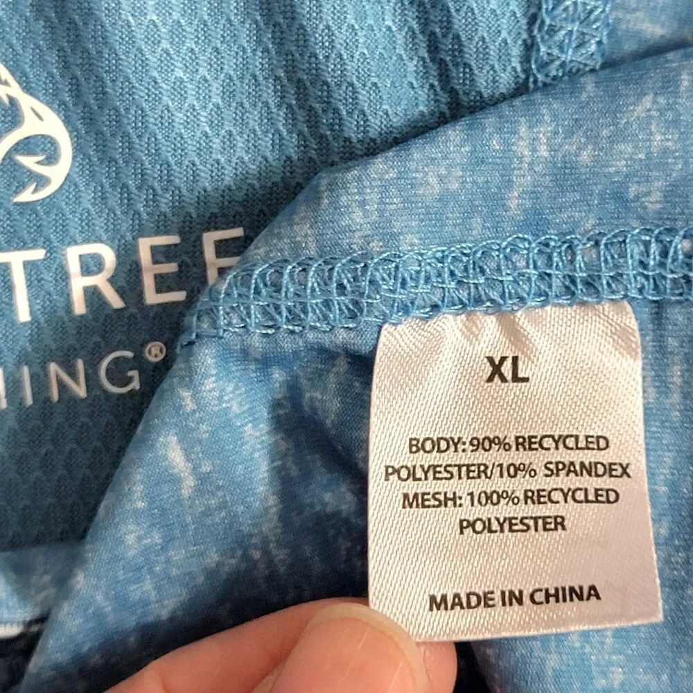 Realtree Fishing Shirt Mens XL Blue Wav3 Camo Waves Long Sleeve Performance - Picture 10 of 11